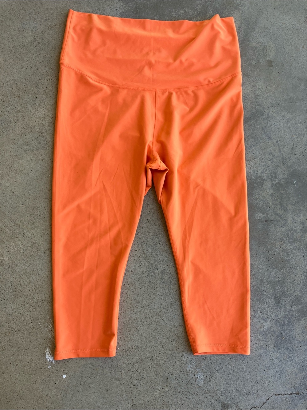 Old Navy Active PowerSoft Orange Cropped Leggings, XXL